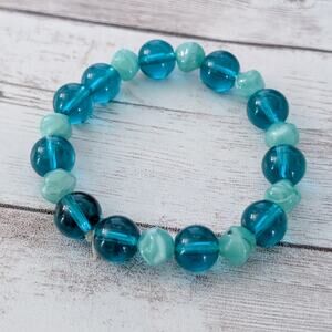 Blue/Turquoise Tone Stretch Bracelet